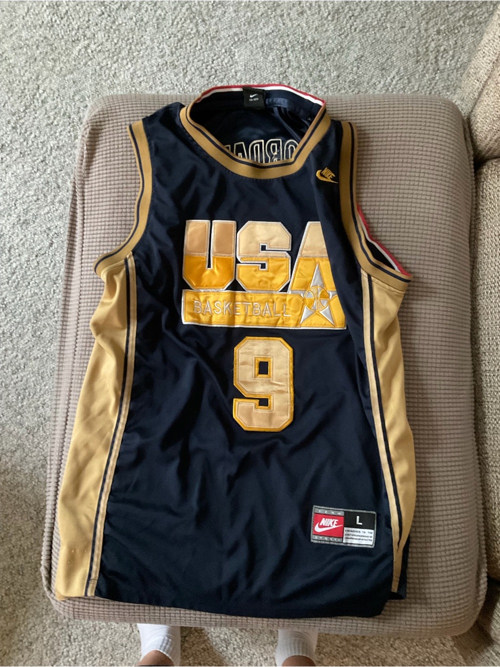 Nike USA Basketball Tank Top in Navy and Gold